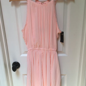 Abercrombie Chiffon Strappy Dress in Shell Pink